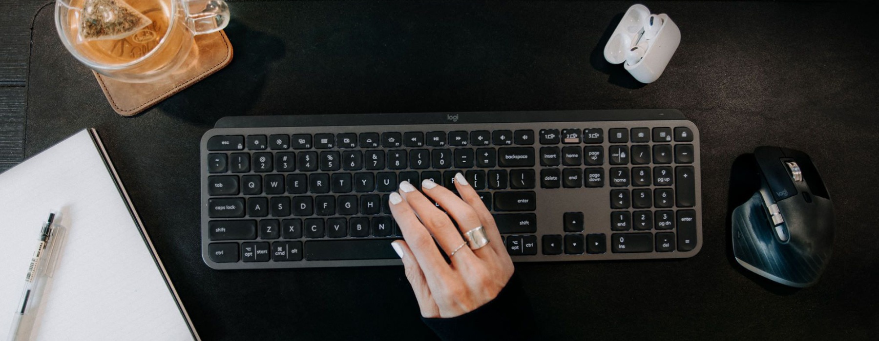 a person typing on a laptop